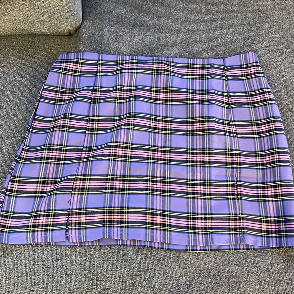 Plaid purple skirt